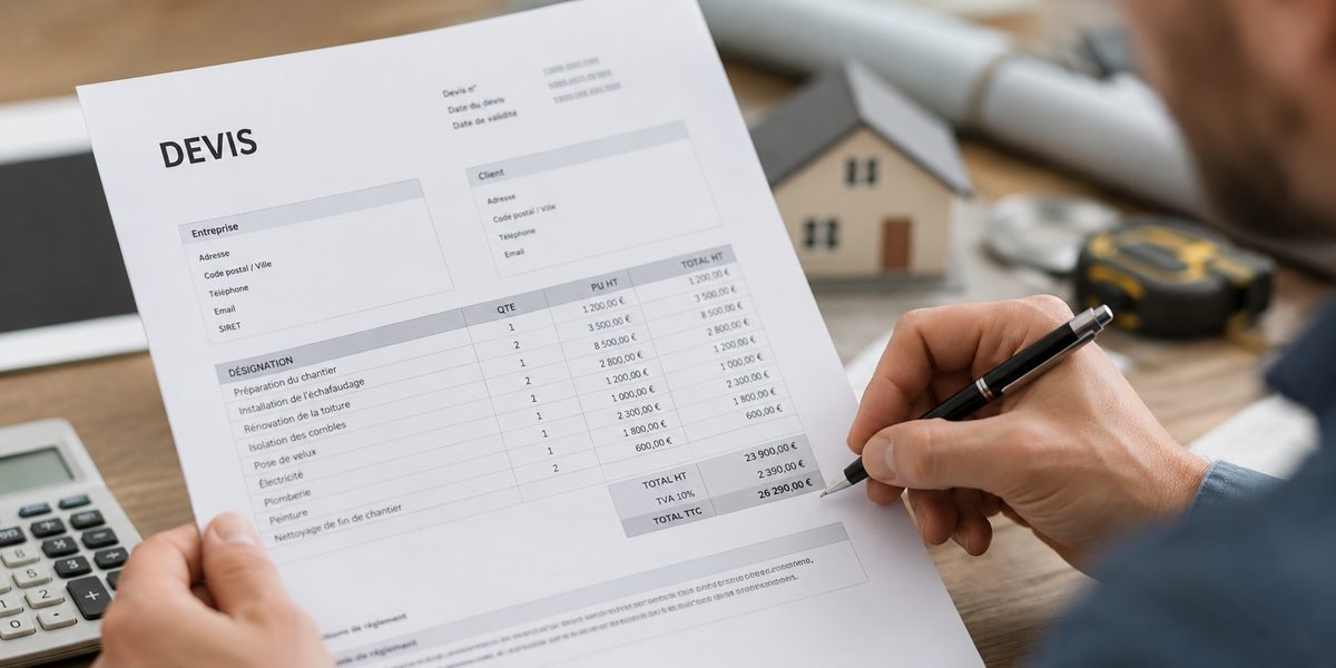 Comment lire et comprendre un devis de travaux