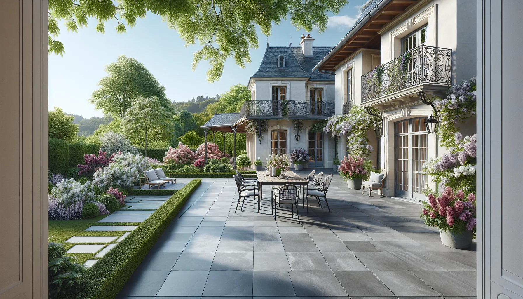 Carrelage terrasse extérieure en grès cérame
