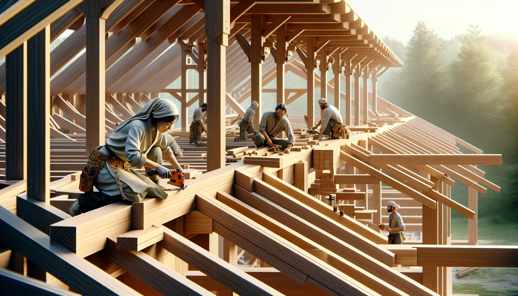 Charpente bois maison ossature