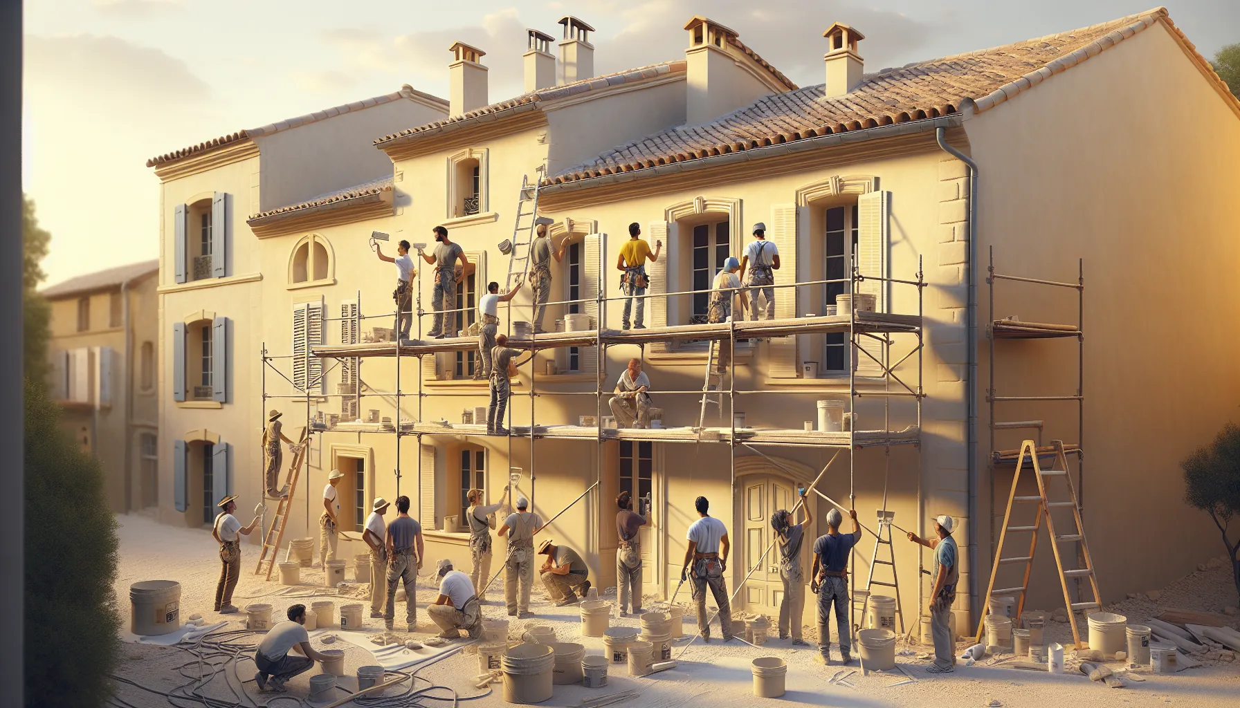 Ravalement facade enduit maison