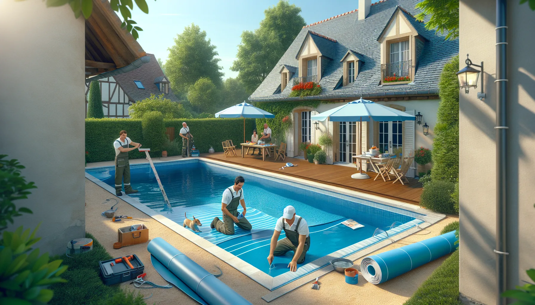 Remplacement liner piscine enterrée